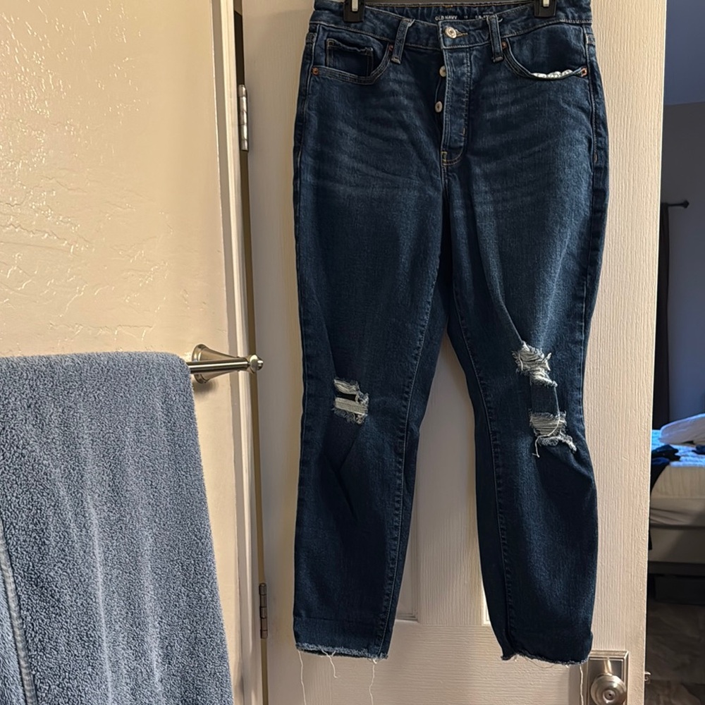 Old Navy Blue Ankle Cropped Jeans